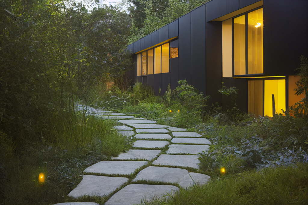 PennQuinnDad_Garden_Pathway_in_a_Modern_Home_with_Mid_Century_F_51a4ea51-730d-4e55-b958-402df6fe985f